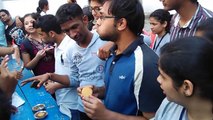 Fast Food eating competition in college fest in India