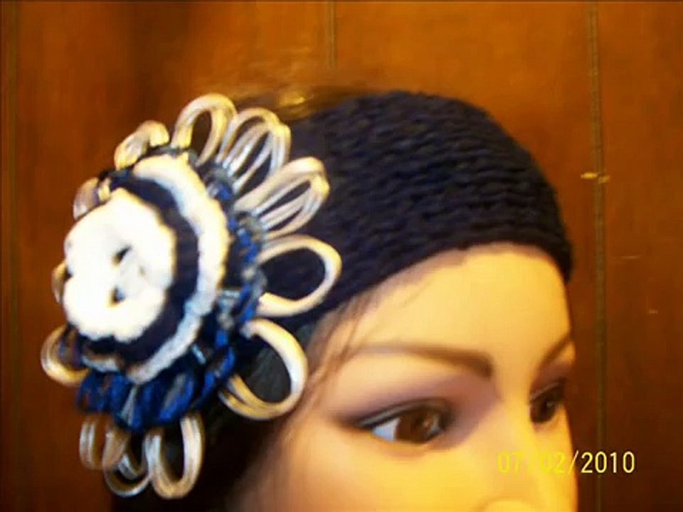 bandas para el cabello tejidas a crochet y dos agujas  PRIMAVERA / VERANO