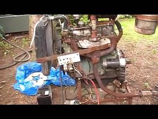 engine on wood gas gasifier