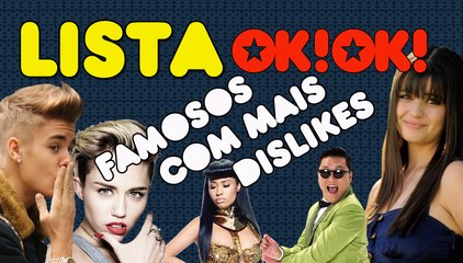Top 5 famosos com mais dislikes EVEEEEEEEEEER