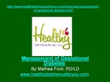 Management of Gestational Diabetes in the Care of Diabetic Pregnant Women