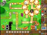 BTD5 Bloons Tower Defense 5 Walkthrough - Hard Mode - Track 1 - NLL 0 Lives Lost - Monkey Lane