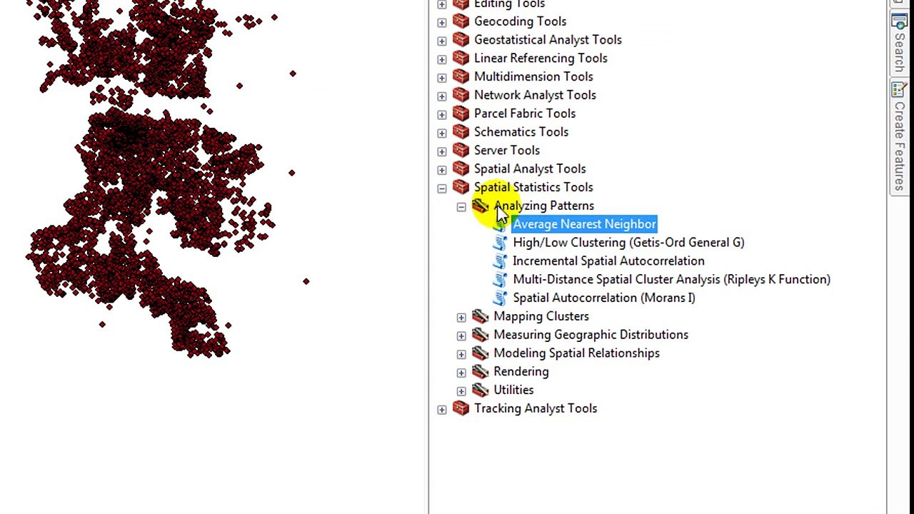 ArcMap 10.1 Average Nearest Neighbor Analysis
