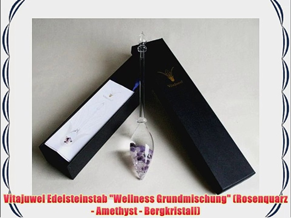 Vitajuwel Edelsteinstab Wellness Grundmischung (Rosenquarz - Amethyst - Bergkristall)