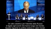 Vladimir Putin, discorso contro l'agenda N.W.O