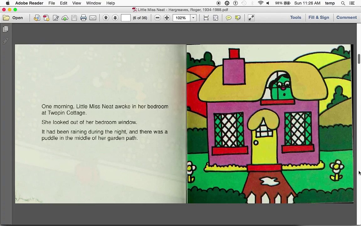 Little Miss Neat (read aloud)