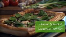 How to Make Chicken, Spinach and Mushroom Puff Tarts Using Jus Rol Puff Pastry