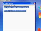 How to make a password protected file.