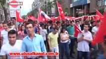 Türkiye'nin birçok yerinde yurrtaşlar elinde Türk bayrakları ile teröre karşı yürüdü