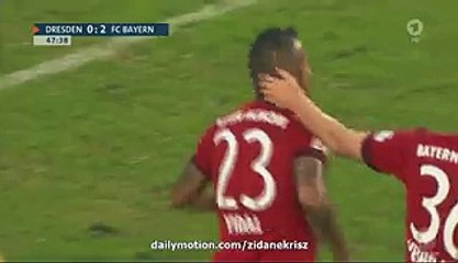 0-3  Juan Bernat Amazing Goal - Dynamo Dresden v. FC Bayern München 17.08.2015 HD