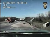 Dash cam captures moment heroic officer saves life