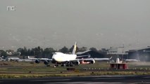 Not the Best Landing - Lufthansa Boeing 747-400 Landing at Mexico City Airport