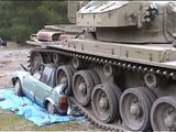 Centurion tank car crushing at Tanks For Everything
