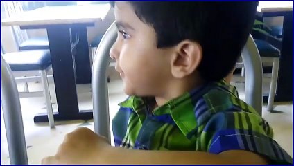 Funny Video of little boy Shah Aman for ordering Nudles in Restaurant