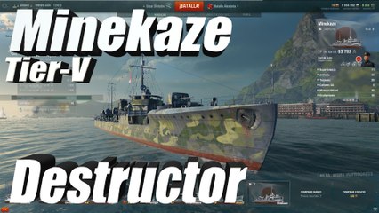 World of Warships Minekaze Destructor Letal Tier - V