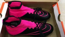 New Nike Tech Craft Pack Mercurial Superfly IV FG Black And Pink Football Shoes