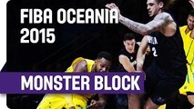 Isaac Fotu with the Monster Block! - 2015 FIBA Oceania Championship