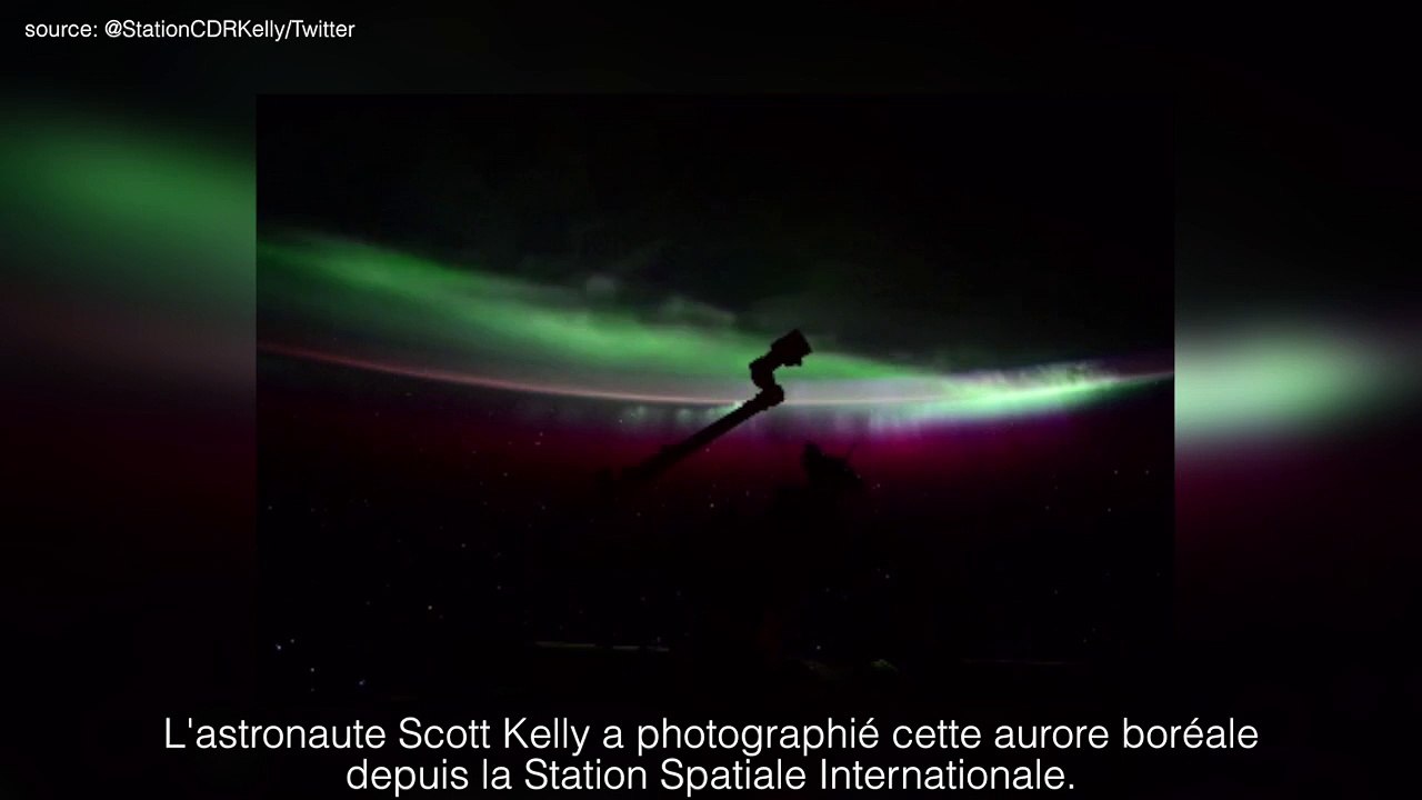 Une aurore boréale vue depuis la Station Spatiale Internationale
