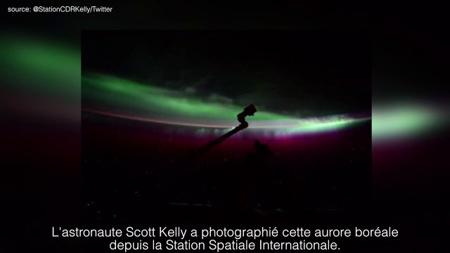Une aurore boréale vue depuis la Station Spatiale Internationale
