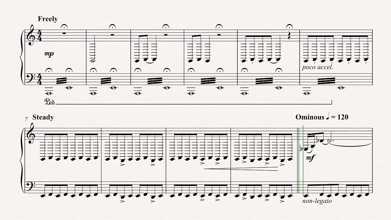 Piano - Jaws Theme Song - John Williams - Sheet Music, Chords, & Vocals