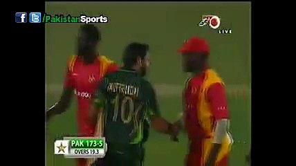 Shahid Afridi winning shot against Zimbabwe Game played 22 5 2015