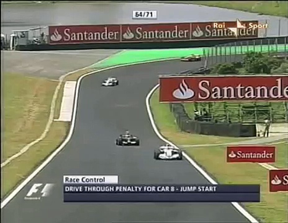 Hamilton a rilento gp brasile 2007