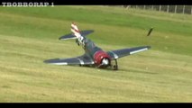 RC PLANE CRASH GIANT SCALE LAVOCHKIN L-A7 MOKI 250cc - MICK - HEADCORN RC MODEL AIRCRAFT SHOW - 2014