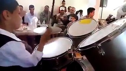 Young kid play Moroccan Rock 'n' roll