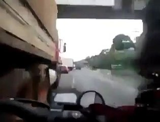 High Speed Motorbike Crossing Vehicles Very Speedy