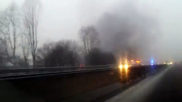 incidente tir A1 esplosione incredibile