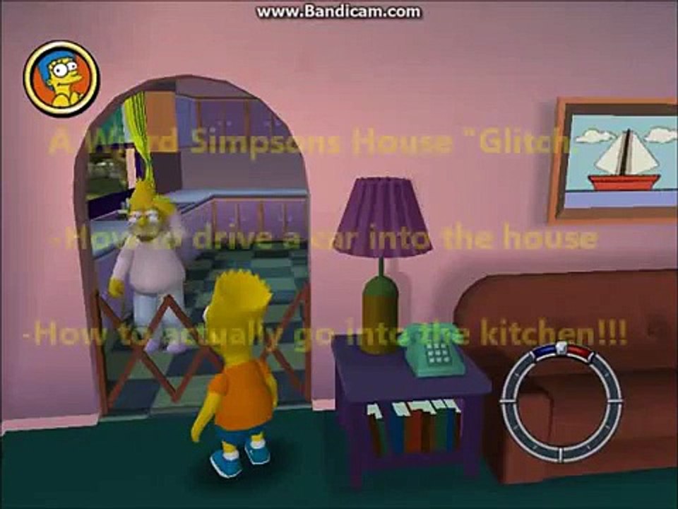 The Simpsons Hit and Run HACKED: CRAZY HOUSE "GLITCH"!
