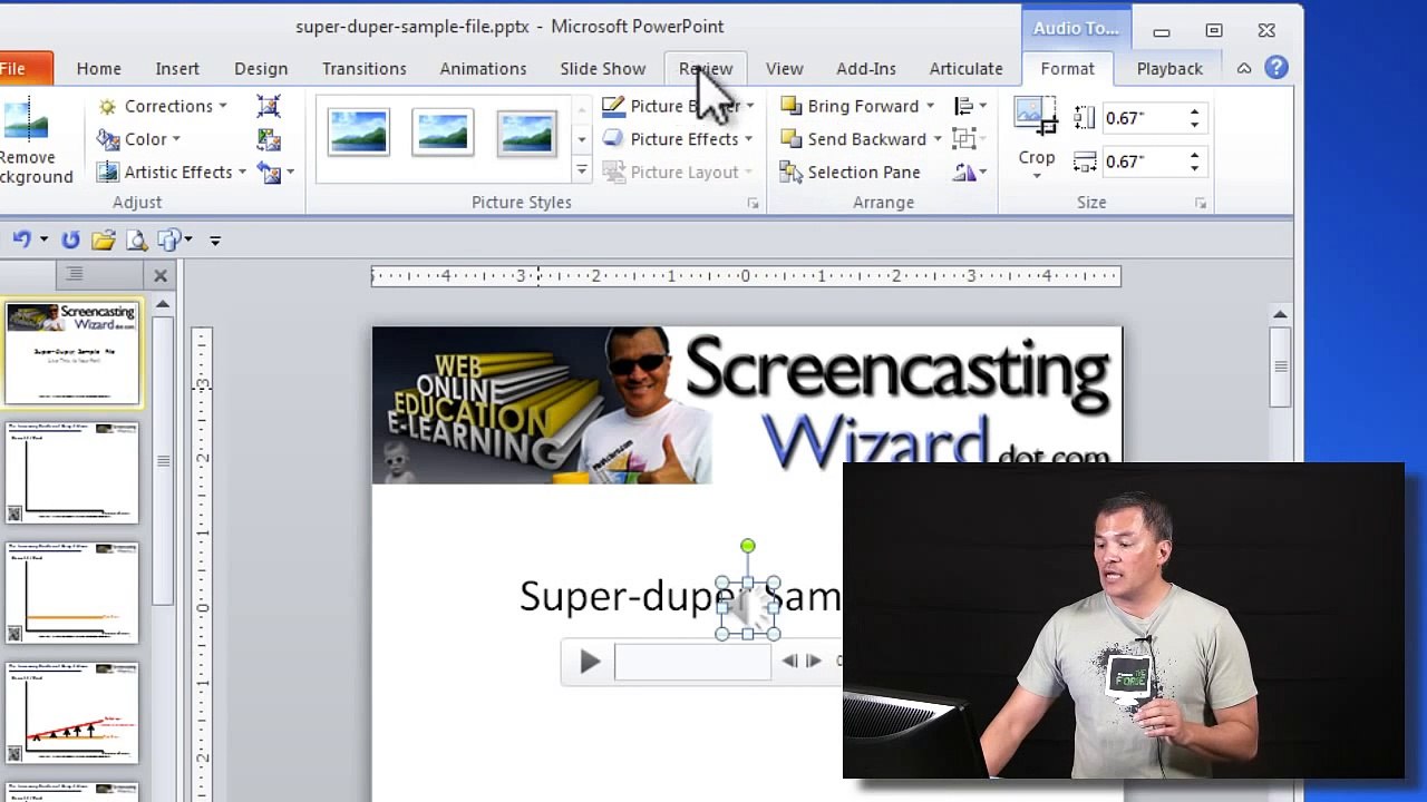 [Screencast Q&A] - Why does music in my online PowerPoint presentation stop after one slide?