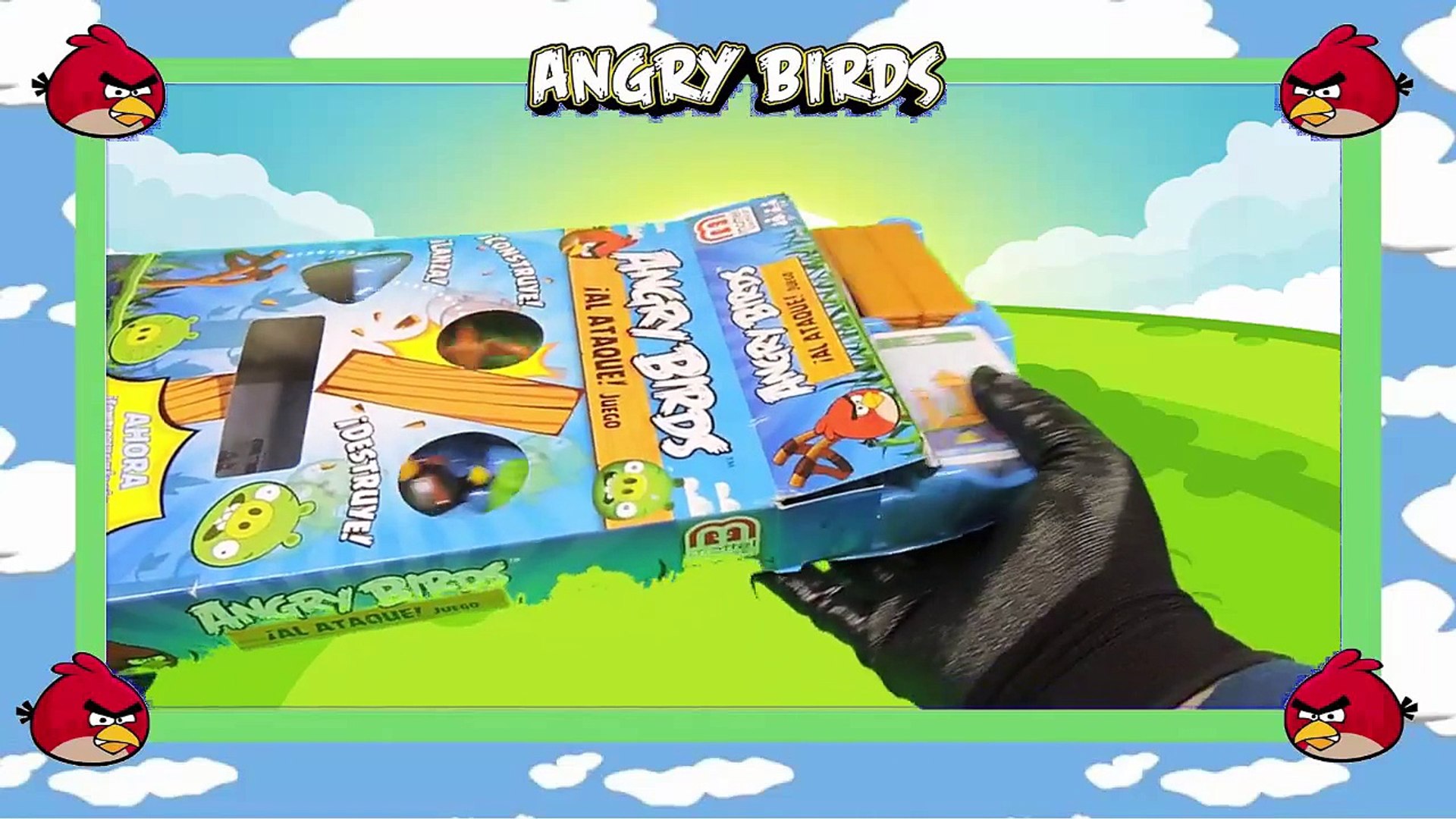 Unboxing Angry Birds Knock On Wood Set Mattel Game Video Dailymotion