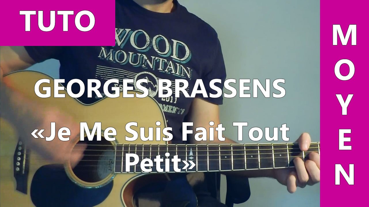 Je Me Suis Fait Tout Petit - Georges Brassens - TUTO Guitare