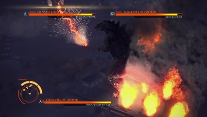 GODZILLA PS4: Godzilla(2014) vs Spacegodzilla vs Godzilla(2014)