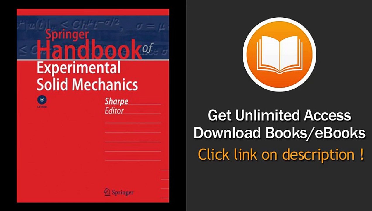 Springer Handbook Of Experimental Solid Mechanics EBOOK (PDF) REVIEW