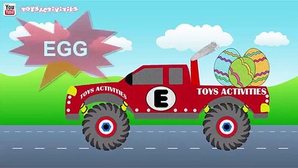 Monster Trucks ABC Song Collection Alphabet Phonics Song A For Apple   Nursery Rhymes