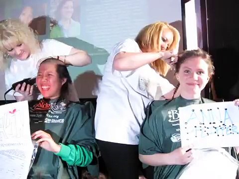Anna Pfeiffer St. Baldrick's Head Shave