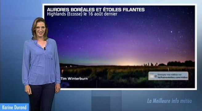 Aurores boréales et étoiles filantes simultanées