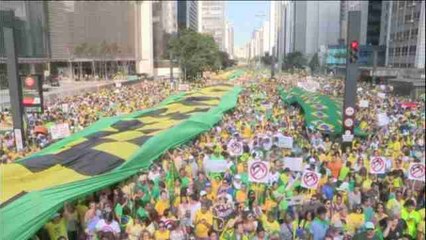 Mass protests in Brazil demand end to Dilma Rousseff's government
