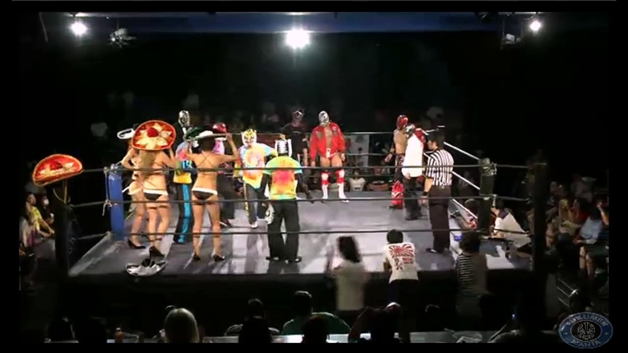 {24} (Fukumen MANIA) Mister Cacao, The Winger, Takashi Sasaki & Superuchino Vs. Ace, Black, Eterna, Sting Ray (7/26/15)