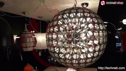 Lampe à suspension design APALIS en métal (argent)