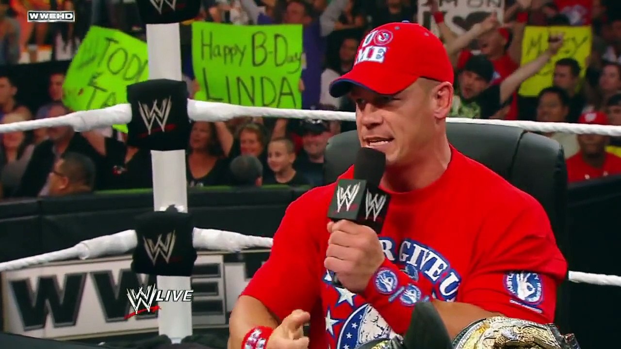 Contract signing CM Punk vs John Cena at Summerslam 2011 for the undisputed wwe champ