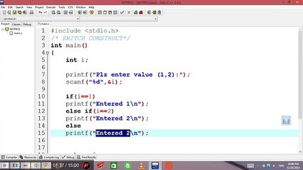 11 C PROGRAMMING SWITCH CASE CONSTRUCT (IN HINDI)
