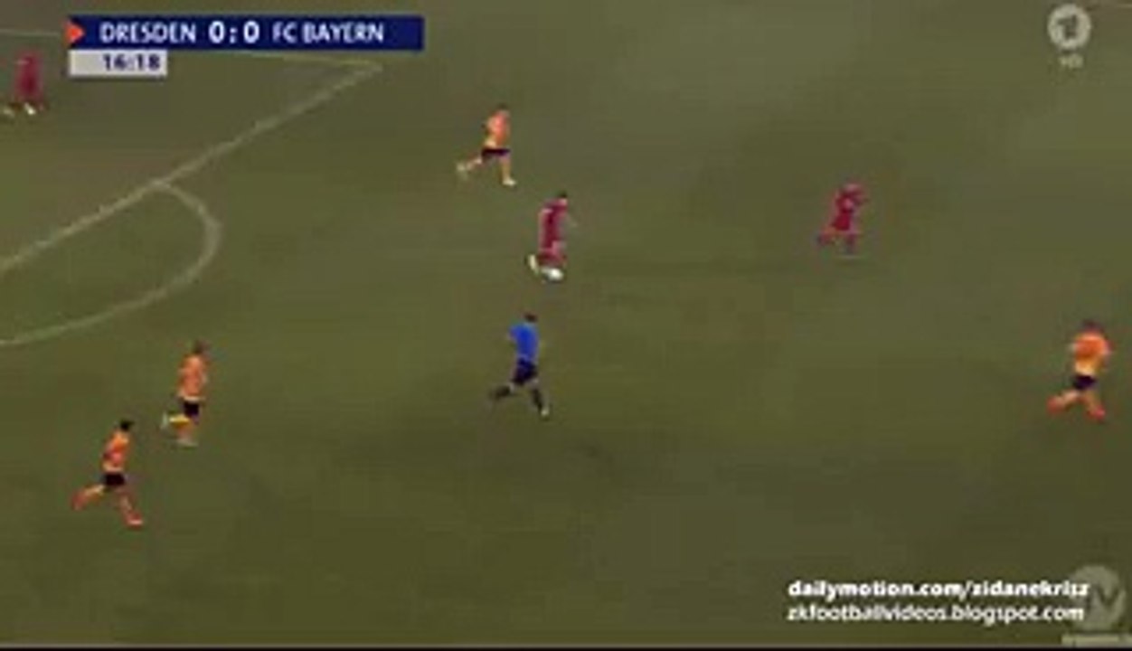 0-1 Arjen Robben Fantastic Goal - Dynamo Dresden v. FC Bayern München 17.08.2015 HD