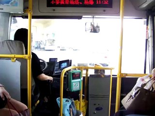 Woman bus driver dressed for a party...