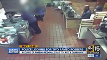 Officials looking for McDonald's armed robbers