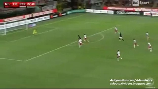 1st Goal Luiz Adriano Milan 2 - 0 Perugia Coppa Italia 17.08.2015 HD