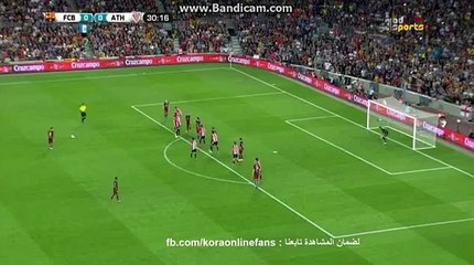 Leo Messi Amazing Freekick Chance - Barcelona Vs Atheltic Bilbao - SuperCup España - 17-08-2015