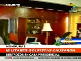 ASÍ QUEDÓ LA CASA PRESIDENCIAL DE HONDURAS TRAS EL GOLPE DE ESTADO 2